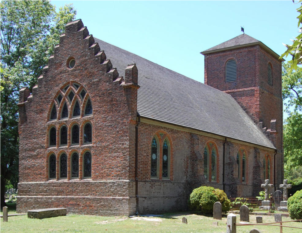 Figure 2.2. Anglican Church, Newport Parish Church, Smithfield, Virginia, (Carol M. Highsmith Kallicrates via Wikimedia Commons)
